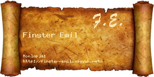 Finster Emil névjegykártya