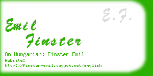 emil finster business card